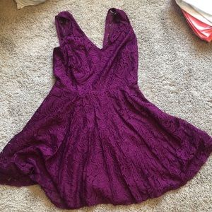 Purple lace dress
